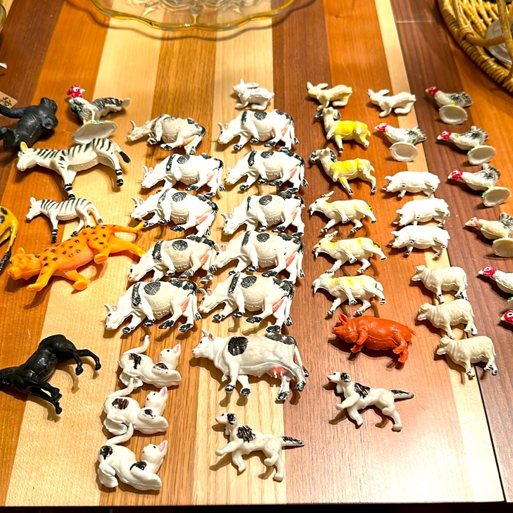 Lot of Vintage rubber play animals